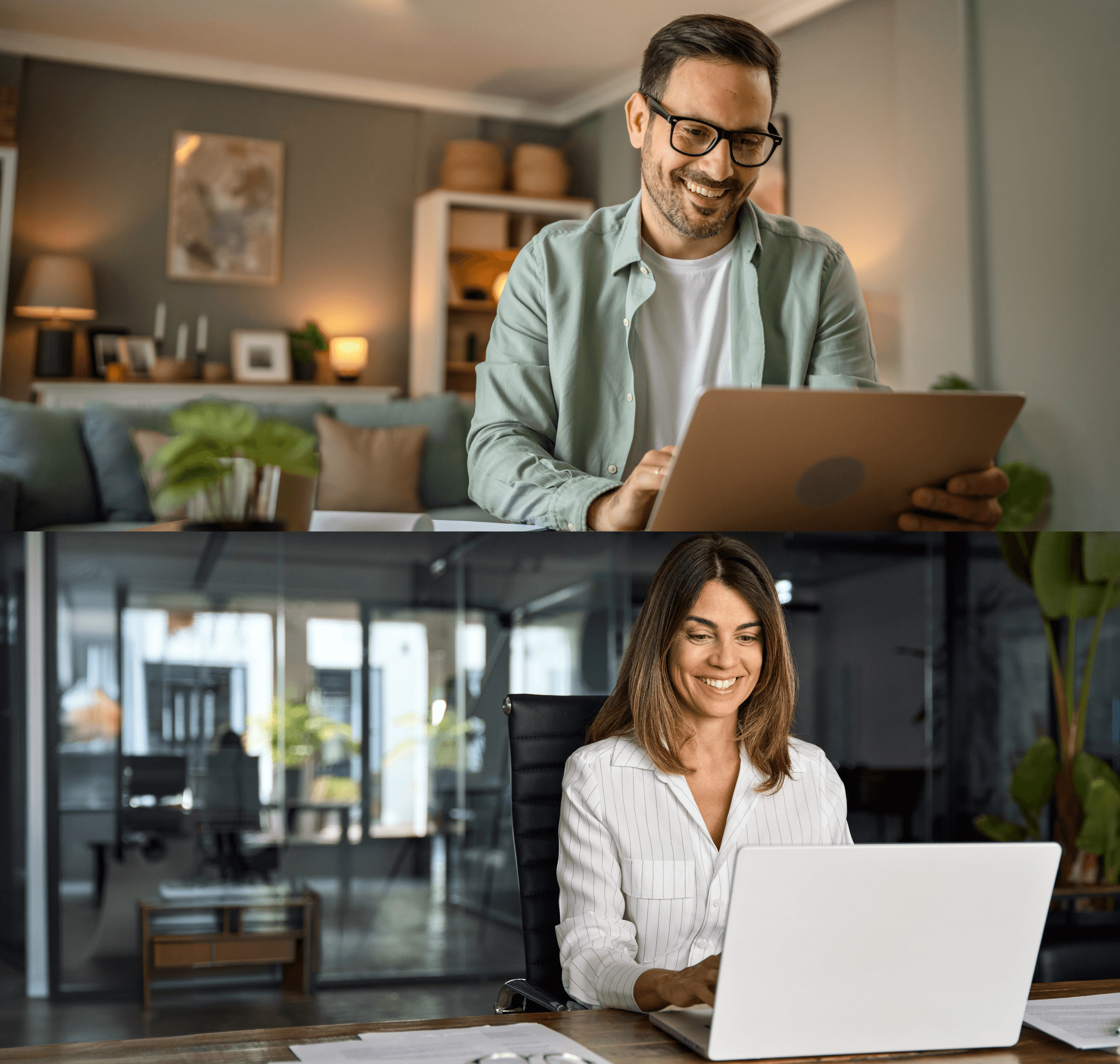 Deux avocats travaillant sur leur ordinateur portable